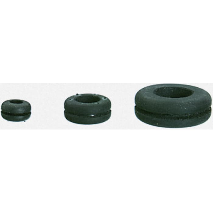 SES Sterling DK Black PVC 14mm Cable Grommet for Maximum of 7mm Cable Dia. 01070024010
