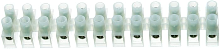 Ensto Non-Fused Terminal Block, 12-Way, 30A, 18 → 10 AWG Wire, Screw Down Termination