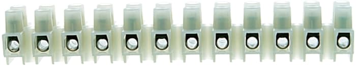 Ensto Non-Fused Terminal Block, 12-Way, 40A, 20 → 8 AWG Wire, Screw Down Termination