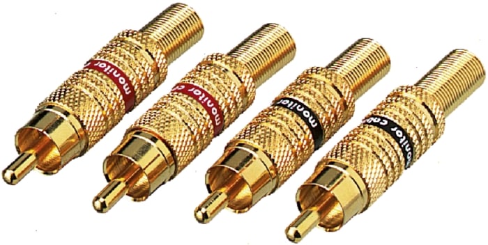 DAN ARCUSTIC Gold Cable Mount RCA Plug, Gold