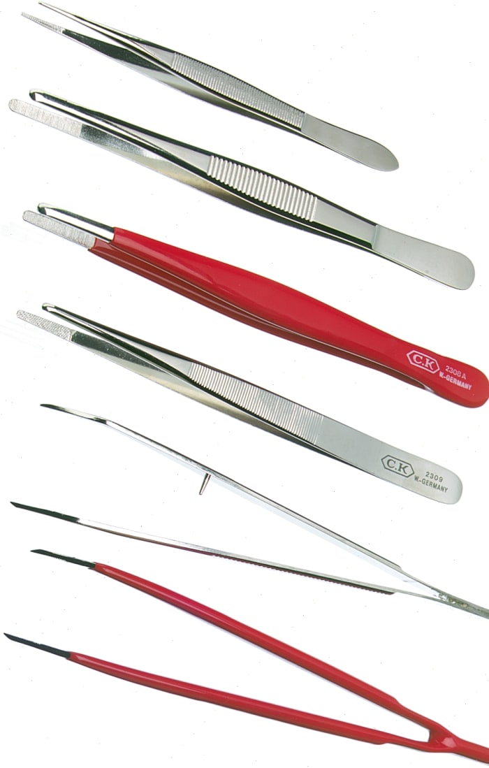 150 mm, Carbon Steel, Blunt; Fine, Tweezers