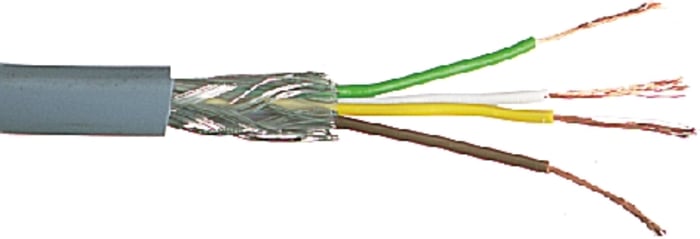 RS PRO Multipair Industrial Cable, 4 Pairs, 0.14 mm², 10m, Screened Shield
