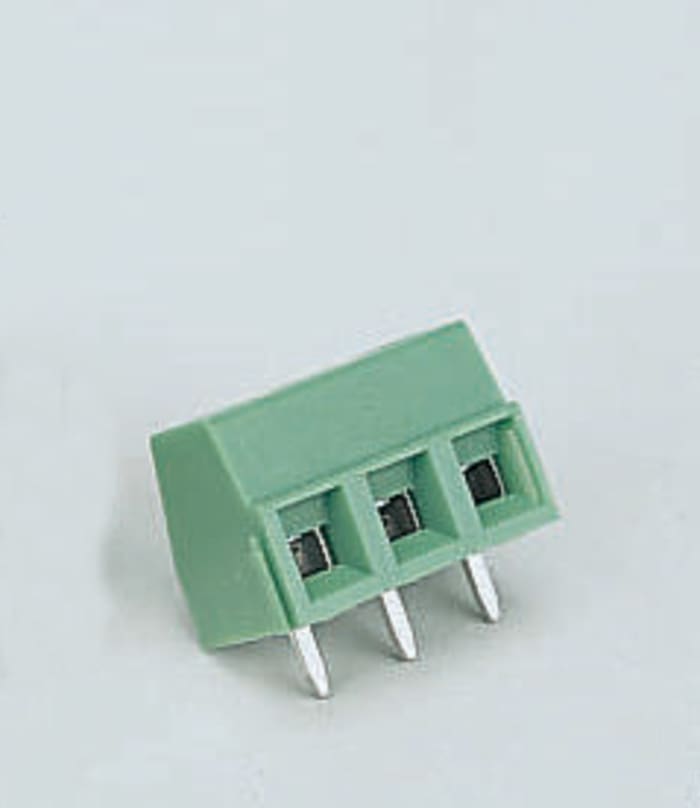 Phoenix Contact PCB Terminal Block, 10-Contact, 5.08mm Pitch, Through Hole Mount, 1-Row, Solder Termination