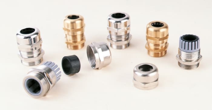 Nickel Plated Brass Cable Gland, M20 Thread, 6mm Min, 12mm Max, IP68