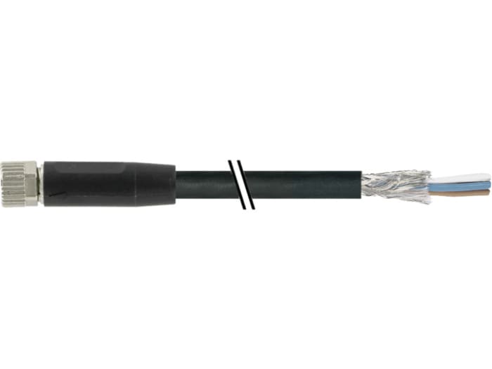 Cable Sin apantallar Baumer CAM, 0.34 mm² CSA Negro, Ø ext. 5.3 mm, long. 200 cm, 60V, funda de Poliuretano
