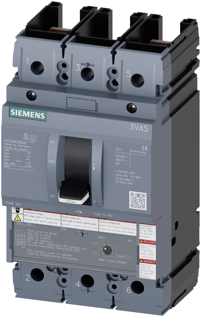 3VA5230-7ED61-0AA0 Siemens | Siemens, SENTRON, 3VA Circuit Breaker 2 ...
