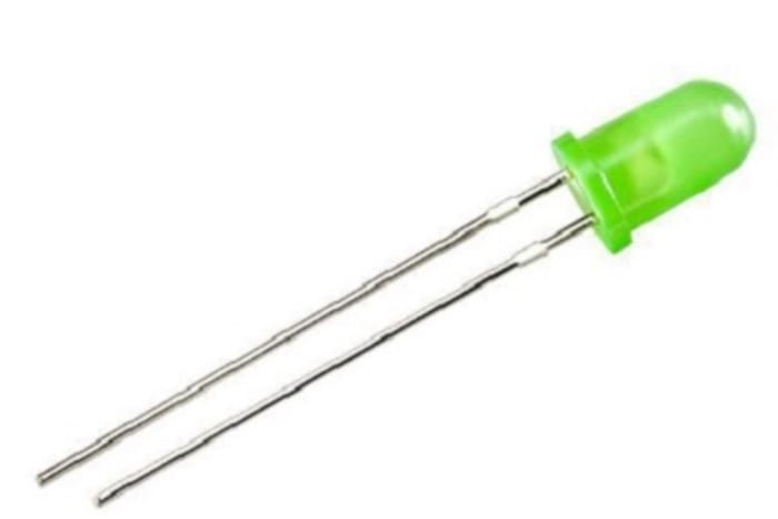 RS PRO 2.6 V Green LED Indicator 3 mm Through Hole