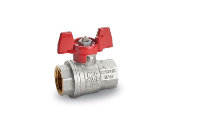 RS PRO Brass Threaded Threaded 2-Way Ball Valve, BSPP 600 psi, Ball Valve