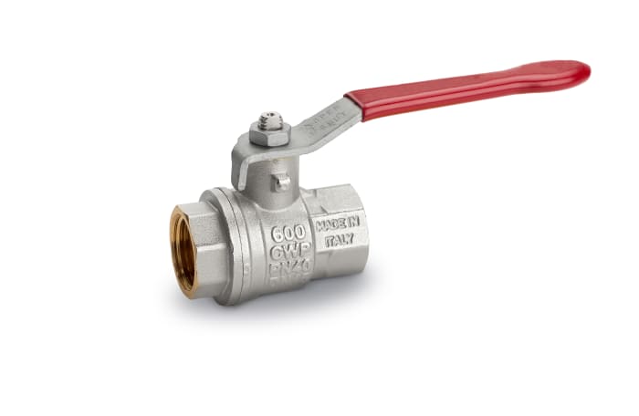 RS PRO Brass Threaded Threaded 2-Way Ball Valve, BSPP 600 psi, Ball Valve