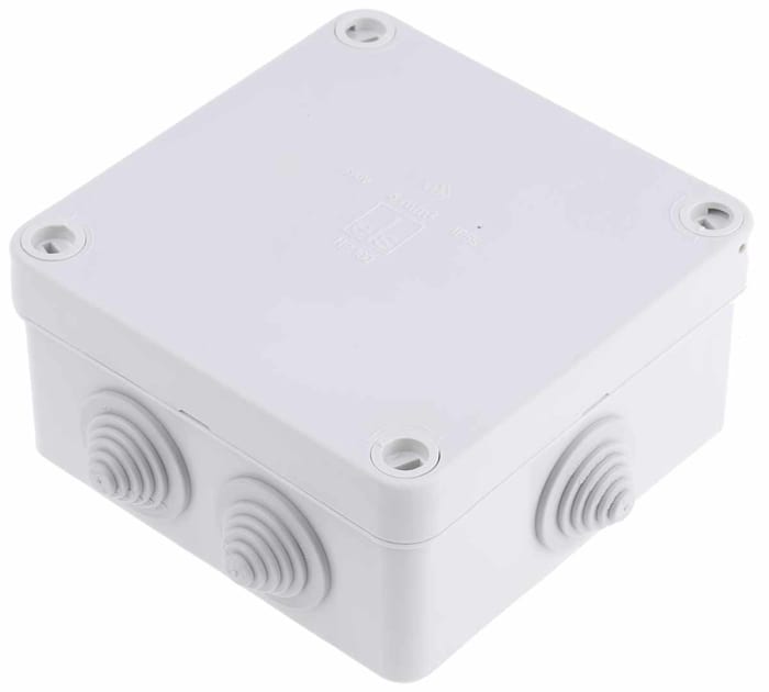 Boîte de jonction en Polypropylène 113 x 113 x 58mm 11 voies, IP55