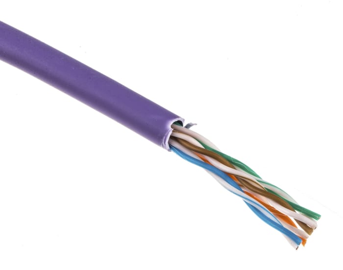 Molex Premise Networks, 305m Cat5e, Purple, U/UTP Unshielded, Unterminated LSZH Sheath