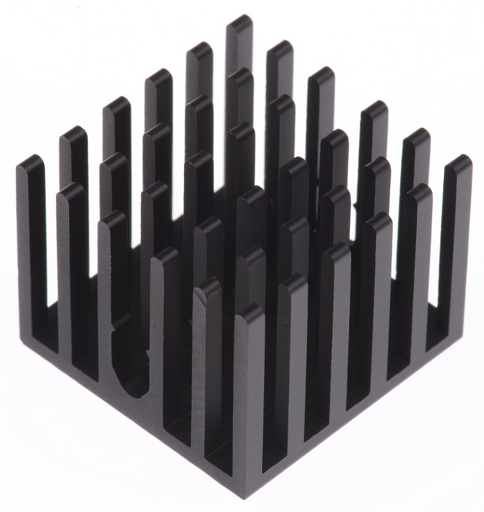 AAVID THERMALLOY Heatsink, Universal Square Alu, 23.4K/W, 23 x 23 x 18mm, Adhesive Foil