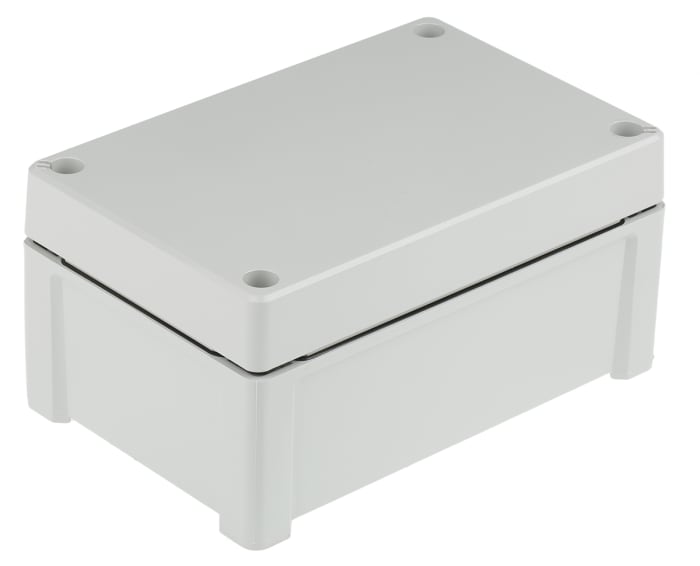 Fibox TEMPO Series Grey ABS Enclosure, IP65, Grey Lid, 187.2 x 122.2 x 89.9mm
