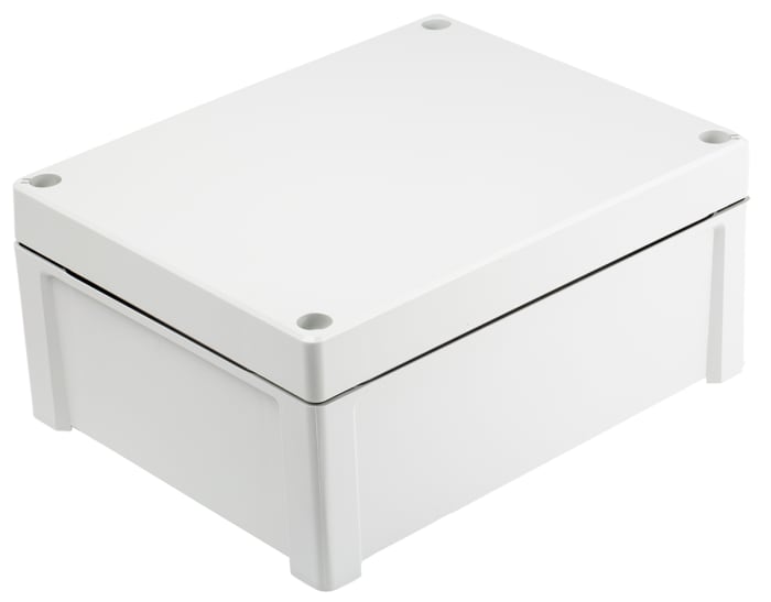Fibox TEMPO Series Grey ABS Enclosure, IP65, Grey Lid, 240 x 191 x 107.4mm