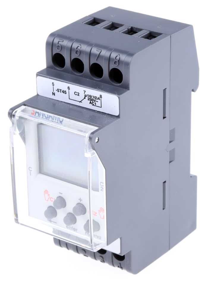 Interrupteur horaire pour rail DIN Sangamo, 230 V c.a., 2 canaux
