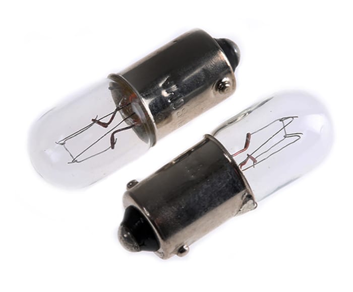 RS PRO BA9s Indicator Light, Clear, 28 V, 80 mA, 7500h