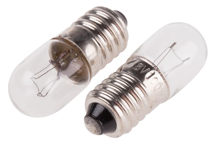 RS PRO E10 Indicator Light, Clear, 48 V, 100 mA, 1000h