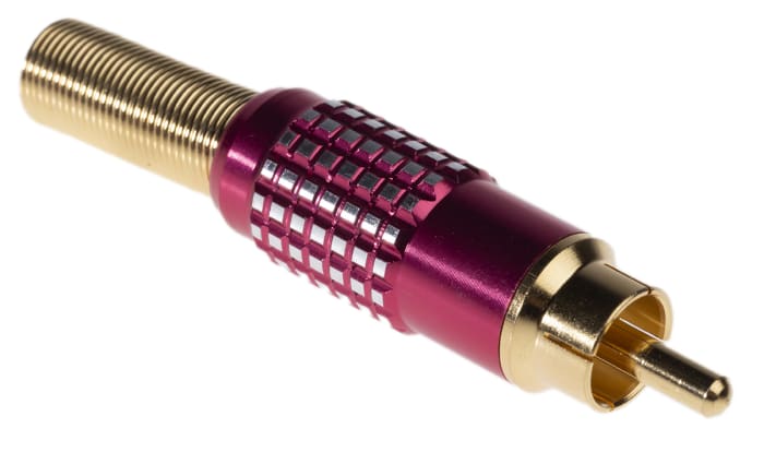 RS PRO Red Cable Mount RCA Plug