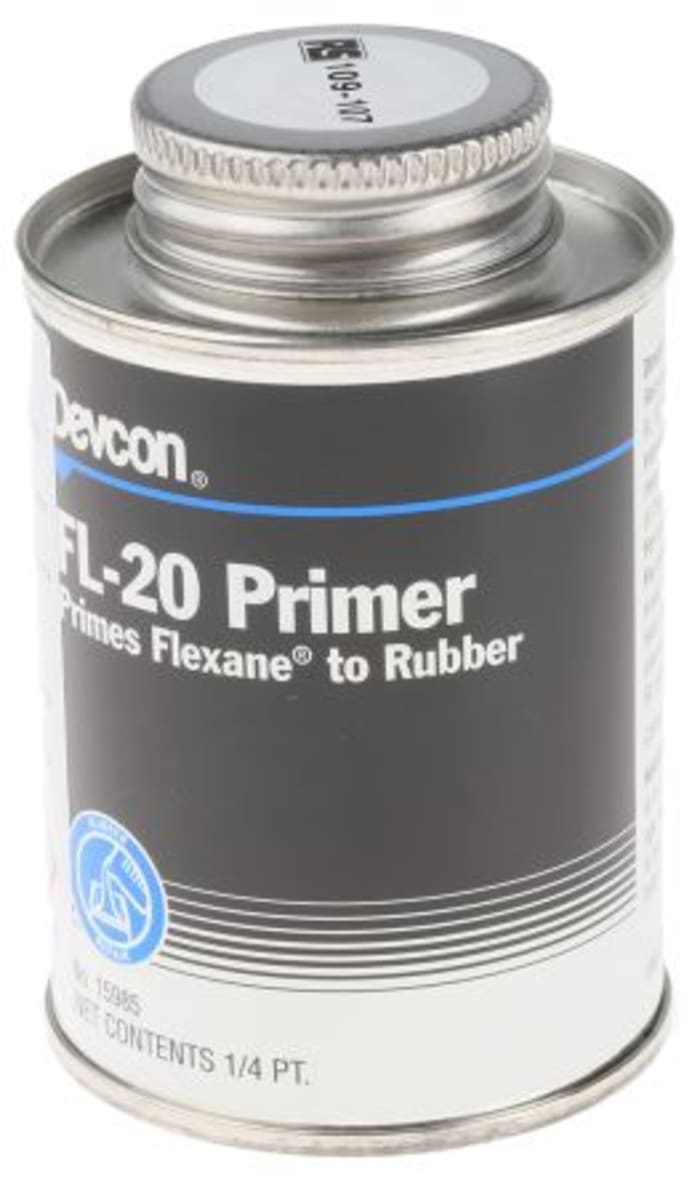 ITW Devcon Flexane Liquid Bottle Adhesive Primer for use with Metals, Concrete, Rubber, Wood, Fibreglass, 112 g