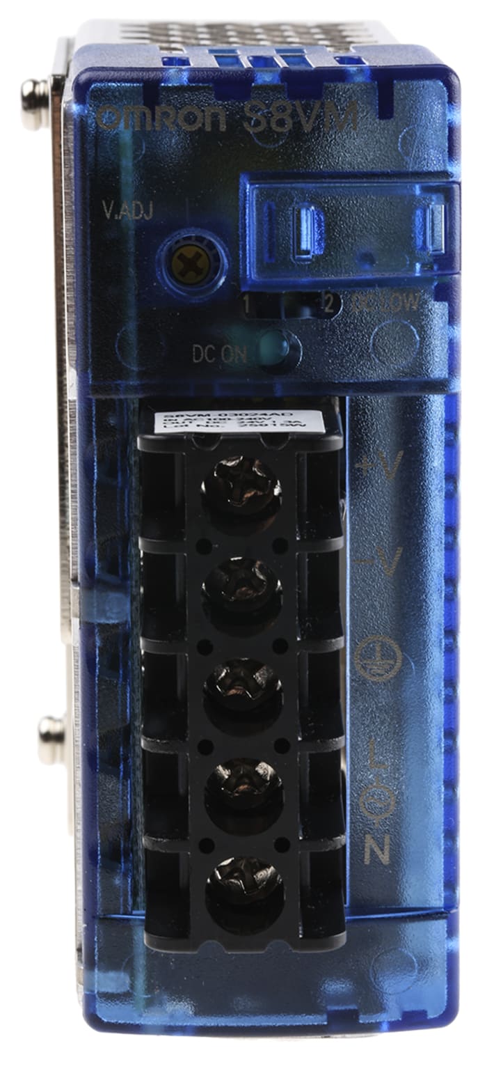 Omron S8VM Switch Mode DIN Rail Panel Mount Power Supply, 24V dc, 1.3A Output, 30W