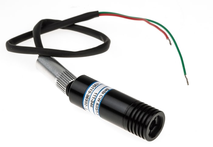 Módulo Láser Global Laser Beta CW, rojo, λ 633nm, pot. salida 1.5mW, clase 3R, +5.5V máx., Elipse, control TTL