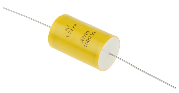 KEMET A72 Polypropylene Film Capacitor, 1 kV dc, 400 V ac, ±20%, 220nF, Through Hole