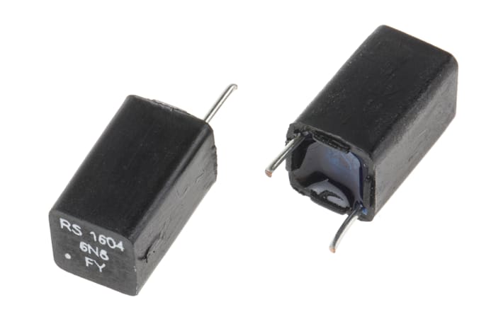 RS PRO Polystyrene Film Capacitor, 63V dc, ±1%, 6.8nF, Through Hole