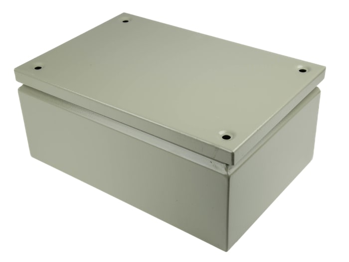 RS PRO Grey Steel Junction Box, IP66, 300 x 200 x 120mm