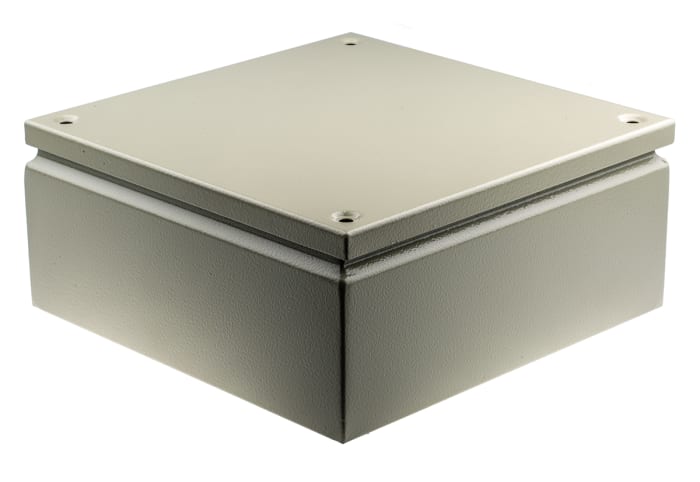 RS PRO Grey Steel Junction Box, IP66, 300 x 300 x 120mm