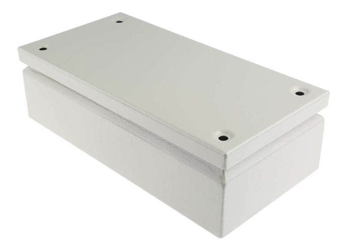 RS PRO Grey Steel Junction Box, IP66, 300 x 150 x 80mm