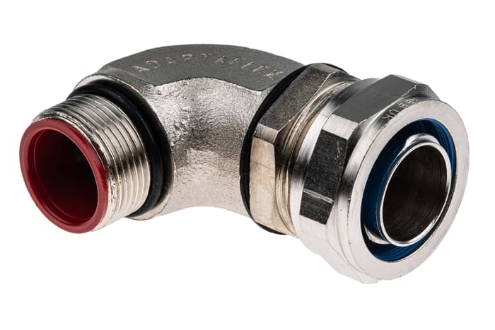 Adaptaflex 90° Elbow, Conduit Fitting, 25mm Nominal Size, M25, Steel, Silver IP67 rating