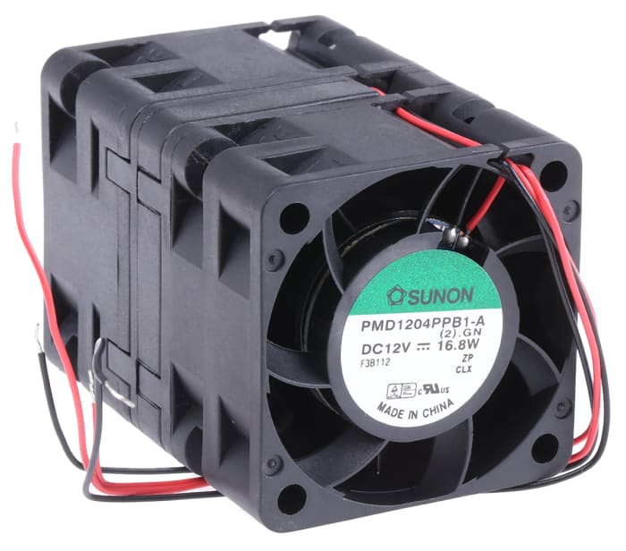 Sunon PMD Series Axial Fan, 12 V dc, DC Operation, 45m³/h, 16.8W, 1.4A Max, 40 x 40 x 56mm