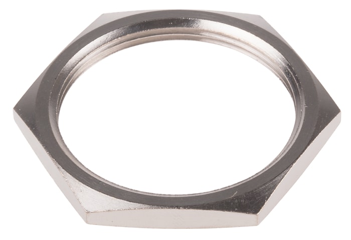 RS PRO Nickel Brass Cable Gland Locknut, M40 Thread