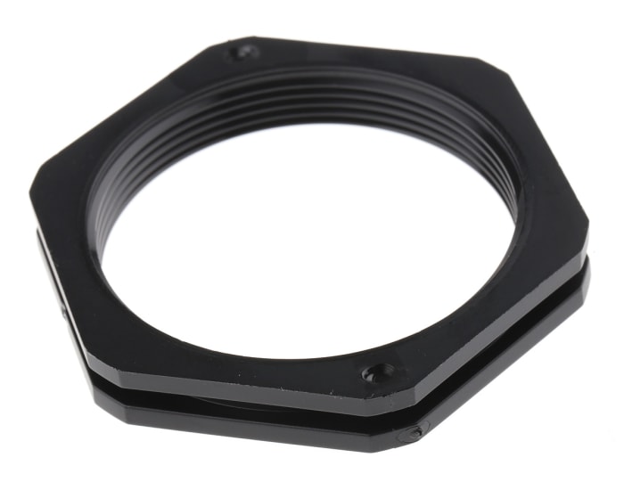 RS PRO Black PA 6 Cable Gland Locknut, M50 Thread