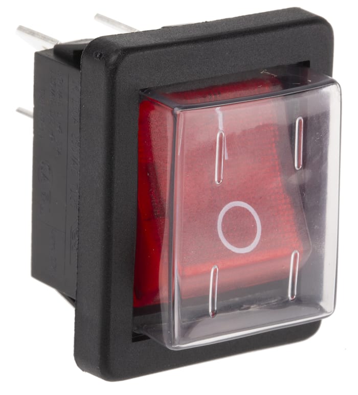 Arcolectric (Bulgin) Ltd Illuminated DPST, On-Off Rocker Switch Panel Mount