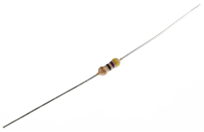 TE Connectivity 47Ω Karbon Filmli Sabit Direnç, ±5%, Aksiyel, -1200 → 0ppm/°C, 0,33W