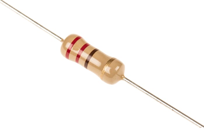TE Connectivity 220Ω Karbon Filmli Sabit Direnç, ±5%, Aksiyel, -500 → -100ppm/°C, 1W