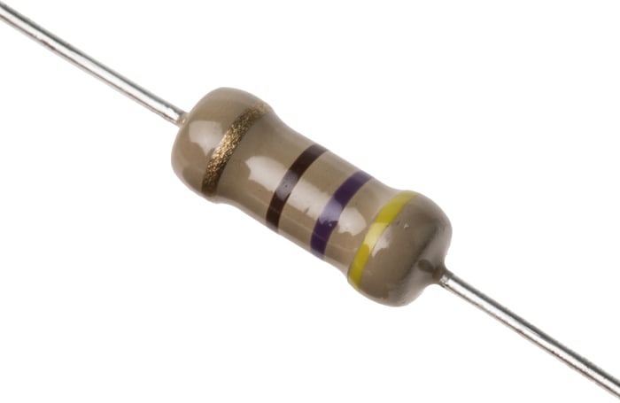 TE Connectivity 470Ω Carbon Film Resistor 1W ±5% CFR100J470R