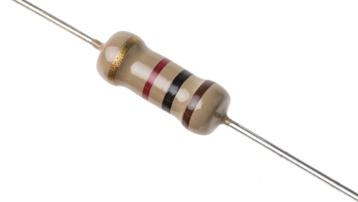 TE Connectivity 1kΩ Carbon Film Carbon Film Fixed Resistor 1W ±5% CFR100J1K0