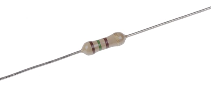 TE Connectivity 150Ω Karbon Filmli Sabit Direnç, ±5%, Aksiyel, -1200 → 0ppm/°C, 0,5W