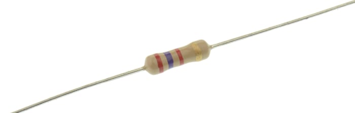 TE Connectivity 2,7kΩ Karbon Filmli Sabit Direnç, ±5%, Aksiyel, -1200 → 0ppm/°C, 0,5W