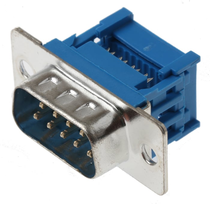 Connecteur Sub-D IDC RS PRO, 9 voies, pas de 1.27mm Mâle, boitier Acier