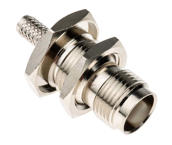 Connecteur TNC RS PRO Femelle Droit, raccordement A sertir 50Ω Montage traversant sur cloison