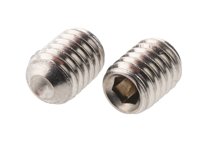 Tornillo prisionero Plano Acero Inoxidable Juego de vasos hexagonales M6 x 8mm Tornillo prisionero
