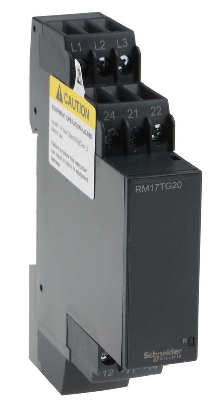 Schneider Electric Phase Monitoring Relay, 3 Phase, DPDT, 183 → 484 V, DIN Rail