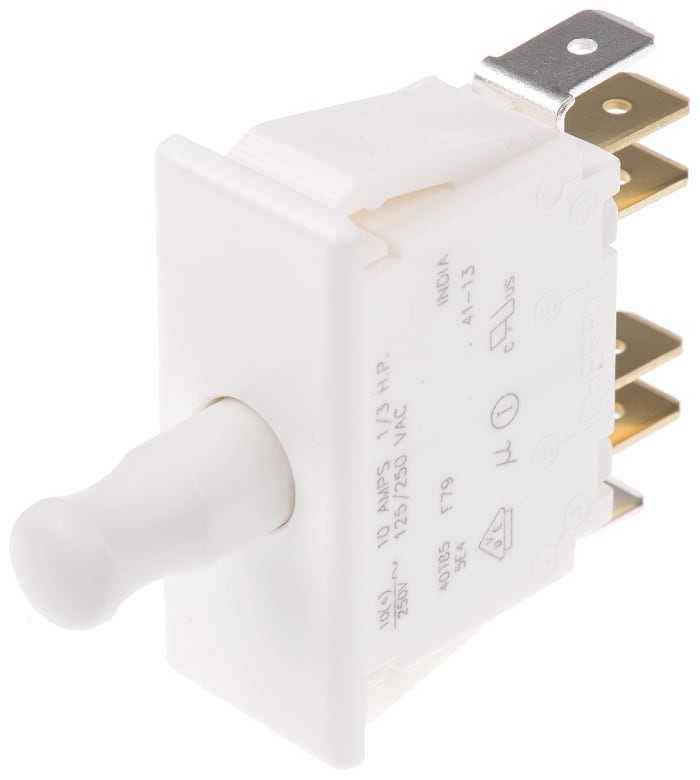 ZF Door Interlock Push Button Switch, Button, DP-CO 10 A @ 250 V ac, -40 → +85°C