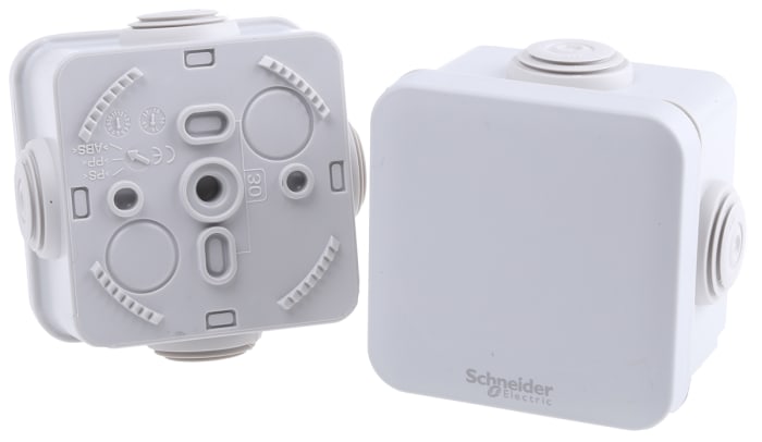 Boîte de jonction en ABS 65 x 65 x 45mm 4 voies, IP55