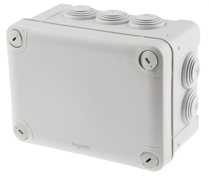 Schneider Electric Mureva Series Grey Polypropylene Junction Box, IP55, 105 x 80 x 150mm