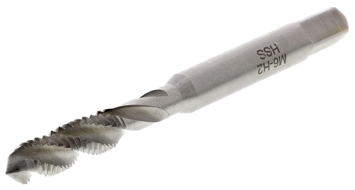 RS PRO Threading Tap, M6 Thread, 1mm Pitch, Metric Standard, Manual or machine tap