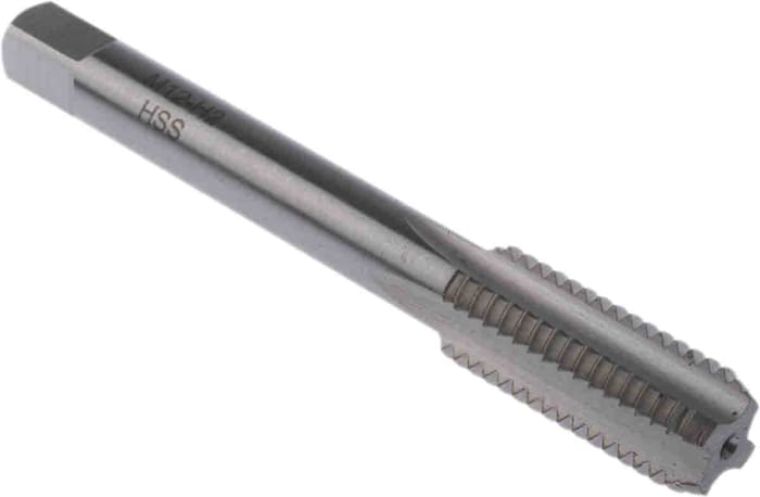 RS PRO Threading Tap HSS 1-Piece 1.75mm Pitch Metric Standard Hand Tap M12 Thread
